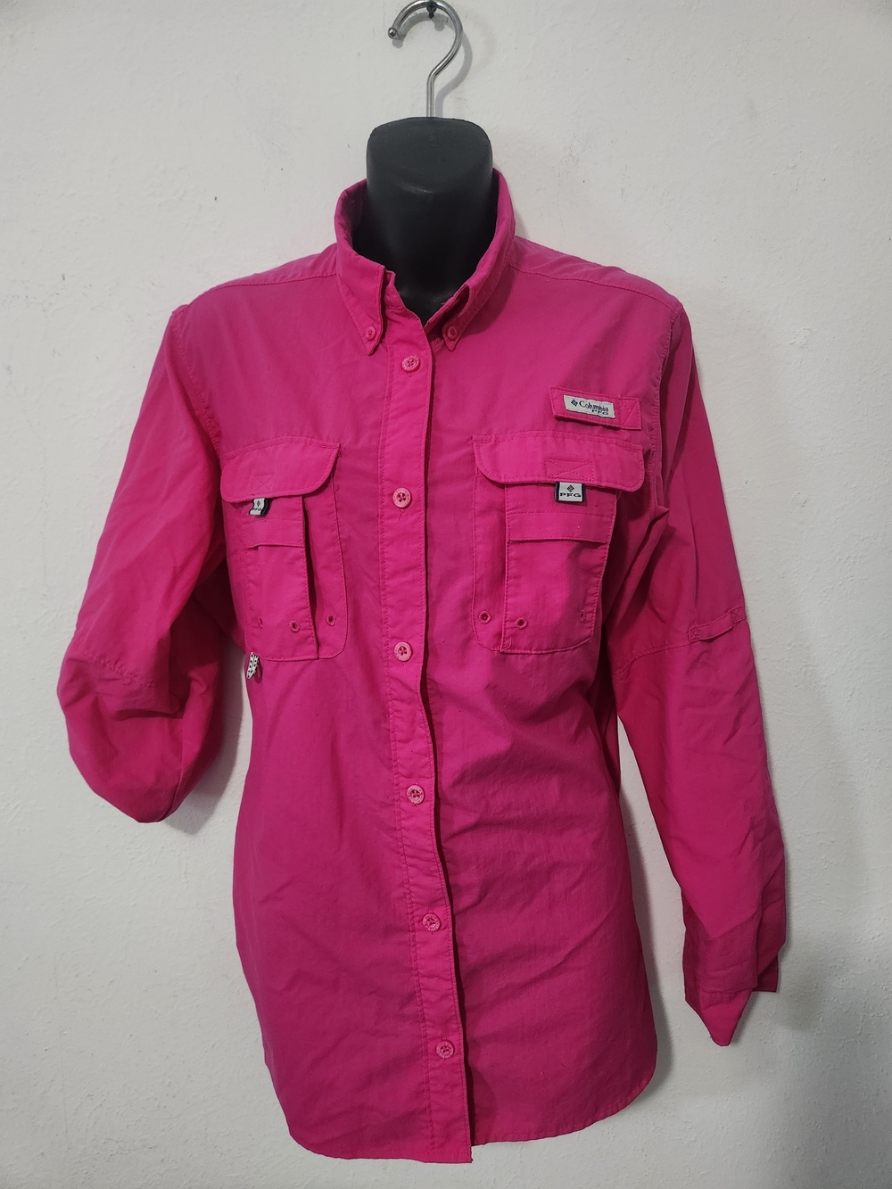 Columbia Women's Pink Long-Sleeve Outdoor Shirt Jacket